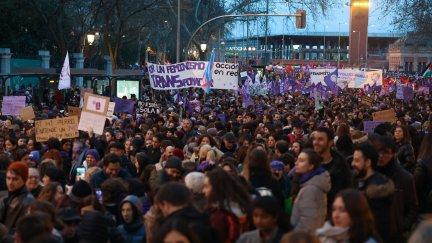 El Movimiento Feminista de Madrid se ha manifestado para que se refuercen las políticas públicas. / Efe