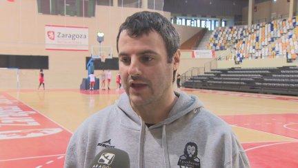 Carlos Cantero, entrevistado por Aragón Deporte. Foto: Aragón Deporte
