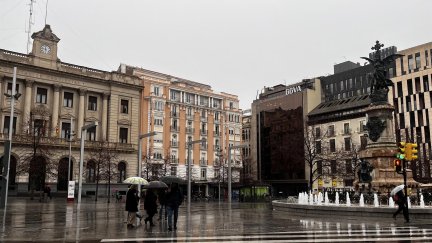 Imagen de uno de los días de lluvia de este invierno en Zaragoza. / Europa Press