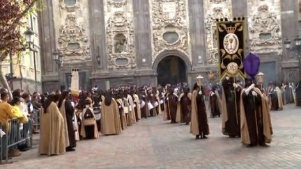 La cofradía de Nuestro Señor en la Oración en el Huerto a la salida de San Cayetano
