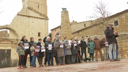 Concentración de la España Vaciada este domingo en Camarillas (Teruel).