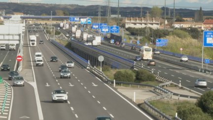 Ronda Norte de Zaragoza este lunes.