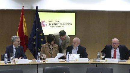 Diana Morant preside la reunión de la Conferencia General de Política Universitaria este miércoles en Madrid. // EFE/ Irene Mancebo