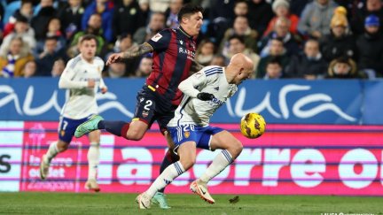 Imagen del último partido del Real Zaragoza ante el Levante