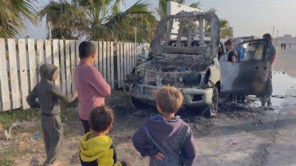 Ataque a un vehículo en Gaza. / France Press