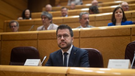 Pere Aragonès ha intervenido en la Comisión General de Comunidades Autónomas en el Senado. / Europa Press. Alejandro Martínez Vélez