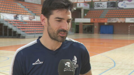 Maxi Torcello hablando para Aragón Deporte