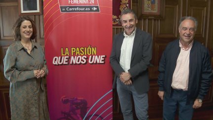 Presentación de la etapa turolense de la Vuelta ciclista femenina.