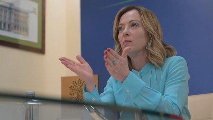Giorgia Meloni ha presidido la reunión del G7. / AFP
