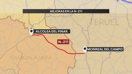 Tramo que conecta Monreal con Alcolea.