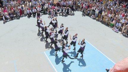 Imagen de uno de los momento del dance de Tauste.