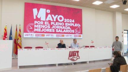 CC. OO. y UGT han presentado las movilizaciones que llevarán a cabo el Primero de mayo.