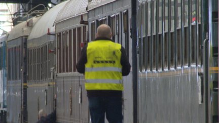 El Tren Azul en la estación de Delicias. / Aragón TV