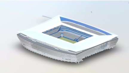 Infografía del nuevo estadio de la Romareda