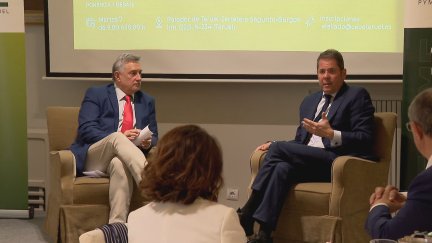 Gerardo Cueva durante su intervención en la I Semana Pyme en Aragón.