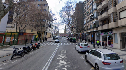 El accidente tuvo lugar en la calle Sobrarbe de Zaragoza. / Google Maps.