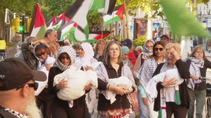 Un centenar de zaragozanos se manifiestan en apoyo a Palestina cuando se cumplen 76 años de la Nakba.