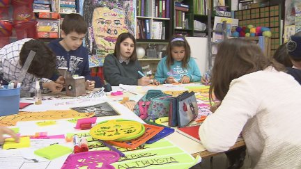 Clase de niños con altas capacidades en Aragón.