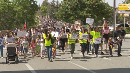 Manifestación este domingo en las calles de Teruel.