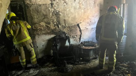 Vivienda afectada por un incendio en Valderrobres en el que ha fallecido una persona. / DPT