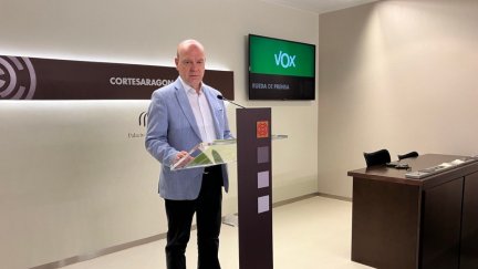 El portavoz de VOX en las Cortes de Aragón, Santiago Morón. / Europa Press