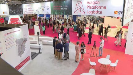 Estand de Aragón en el Salón Internacional de la Logística de Barcelona.