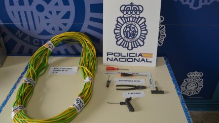 Material intervenido en el momento de la detención. / Policía Nacional