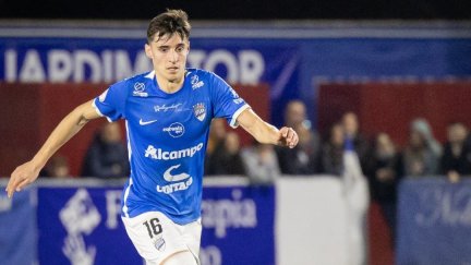 David Sánchez, en un partido con el Utebo este curso.