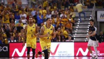 AJ Slaughter, en un partido de esta temporada con el Dreamland Gran Canaria.