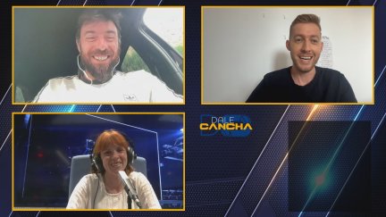 Un nomento de la entrevista en el Dale Cancha.