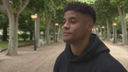 Kevin Carlos, durante su charla con Aragón Deporte.