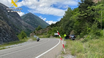 Lugar donde se produjo el accidente. / Guardia Civil de Huesca