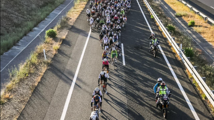 Imagen del pelotón durante la prueba