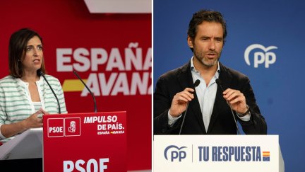La portavoz del PSOE, Esther Peña, y el portavoz del PP, Borja Sémper. / EFE