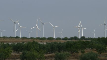 Parque de generación de energía eólica en La Muela (Zaragoza). / Europa Press