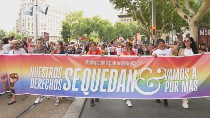 Manifestación del Día del Orgullo 2023. / Aragón TV