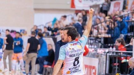 Richi Felipe celebra un gol en la pasada temporada.