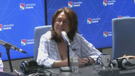 Rosa Plantagenet-Whyte, gerente del Banco de Sangre y Tejidos de Aragón, este lunes en los estudios de Aragón Radio.