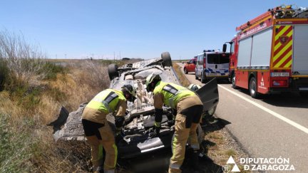 Bomberos de DPZ han excarcelado al copiloto. / DPZ