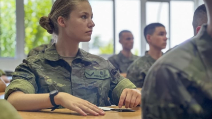 La princesa Leonor durante su periodo de formación en la Academia General Militar de Zaragoza. / Casa Real