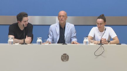 Presentación que ha tenido lugar este viernes en el Ayuntamiento de Zaragoza.