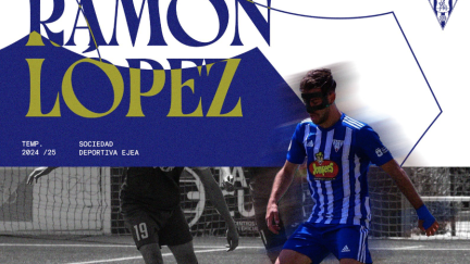 Ramón López renueva su contrato con la SD Ejea. Foto: X de la SD Ejea.