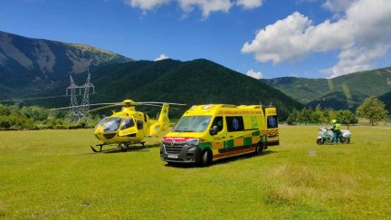 El herido ha sido trasladado al Hospital Miguel Servet de Zaragoza. / 112 Aragón