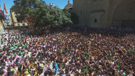 Huesca descuenta los días para el inicio de las fiestas de San Lorenzo. / Aragón TV