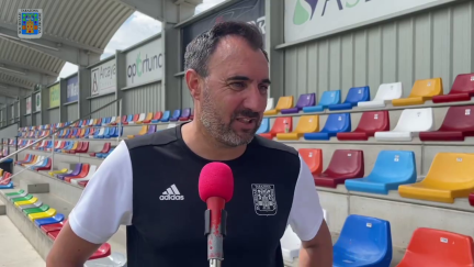 Juanma Barrero, tras la primera sesión de trabajo con el Tarazona.