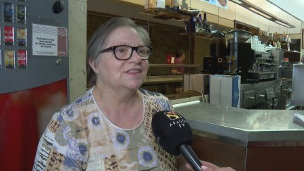 Alegría Blan, encargada de lanzar el cohete anunciador de las fiestas de San Lorenzo 2024. / Aragón TV