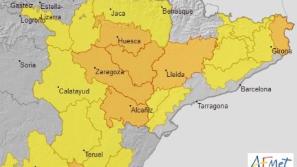 Mapa de avisos por altas temperaturas para este sábado. | Aemet