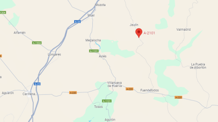 El siniestro se ha producido en el kilómetro 6,500 de la A-2101. / Google Maps