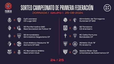 Imagen de la primera jornada del grupo I de la Primera RFEF.