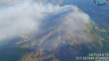 Imagen del incendio de este miércoles. / Infoar